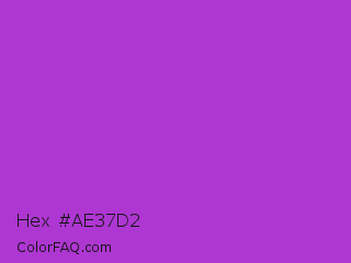 Hex #ae37d2 Color Image