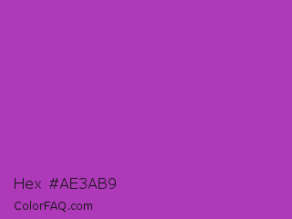 Hex #ae3ab9 Color Image