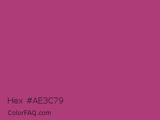 Hex #ae3c79 Color Image