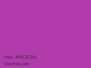 Hex #ae3caa Color Image