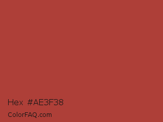 Hex #ae3f38 Color Image
