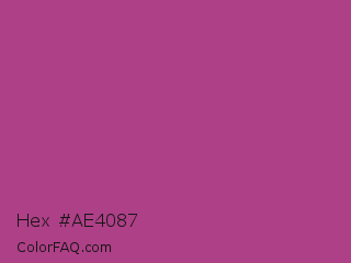 Hex #ae4087 Color Image
