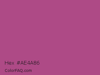 Hex #ae4a86 Color Image