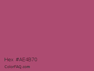Hex #ae4b70 Color Image