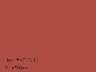 Hex #ae4d42 Color Image