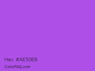 Hex #ae50e8 Color Image