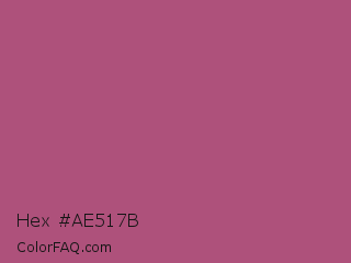 Hex #ae517b Color Image