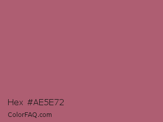 Hex #ae5e72 Color Image
