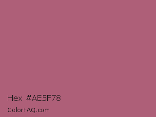 Hex #ae5f78 Color Image