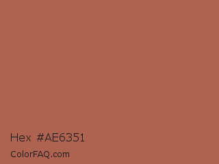Hex #ae6351 Color Image