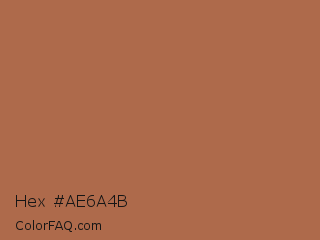 Hex #ae6a4b Color Image