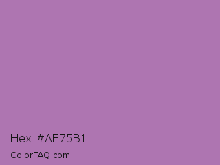 Hex #ae75b1 Color Image