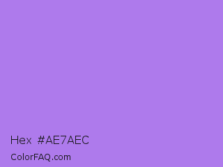 Hex #ae7aec Color Image