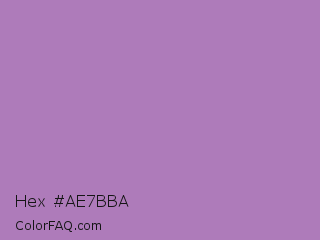 Hex #ae7bba Color Image