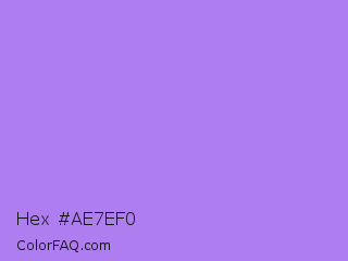 Hex #ae7ef0 Color Image