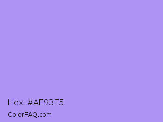 Hex #ae93f5 Color Image