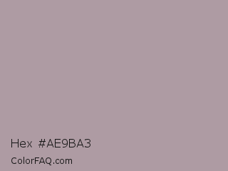 Hex #ae9ba3 Color Image