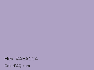 Hex #aea1c4 Color Image