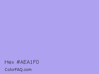 Hex #aea1f0 Color Image