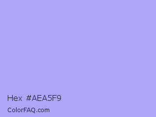 Hex #aea5f9 Color Image