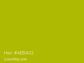 Hex #aeba02 Color Image