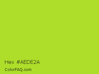 Hex #aede2a Color Image