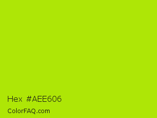 Hex #aee606 Color Image