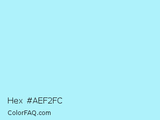 Hex #aef2fc Color Image