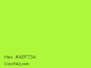 Hex #aef73a Color Image