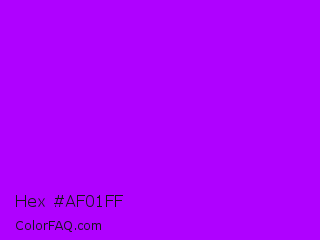 Hex #af01ff Color Image