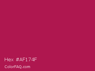 Hex #af174f Color Image