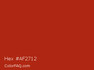 Hex #af2712 Color Image