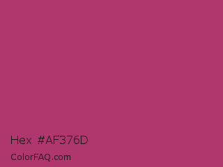 Hex #af376d Color Image