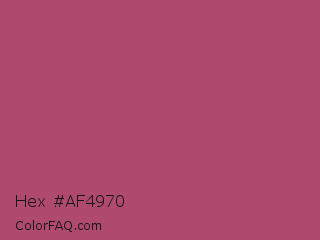 Hex #af4970 Color Image