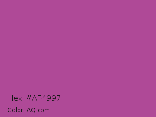 Hex #af4997 Color Image