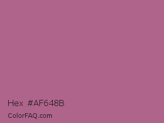 Hex #af648b Color Image