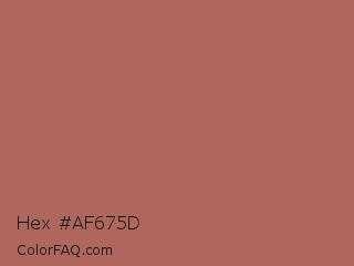 Hex #af675d Color Image