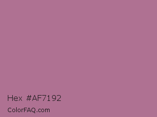 Hex #af7192 Color Image