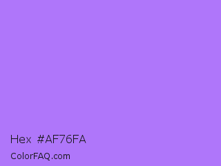 Hex #af76fa Color Image