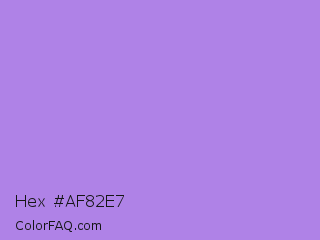 Hex #af82e7 Color Image