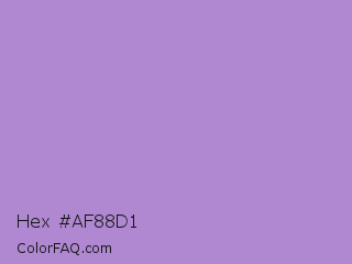 Hex #af88d1 Color Image