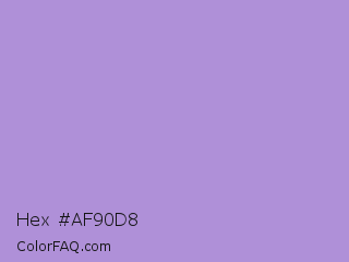 Hex #af90d8 Color Image