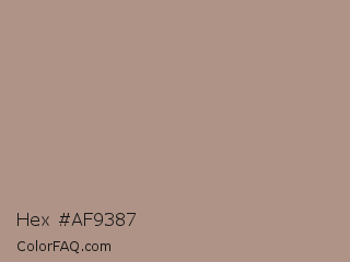 Hex #af9387 Color Image