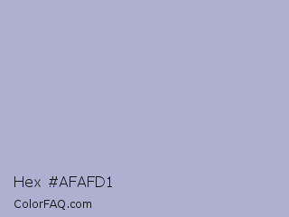 Hex #afafd1 Color Image