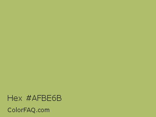 Hex #afbe6b Color Image