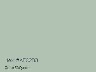 Hex #afc2b3 Color Image