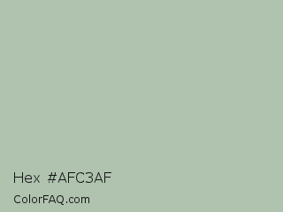 Hex #afc3af Color Image