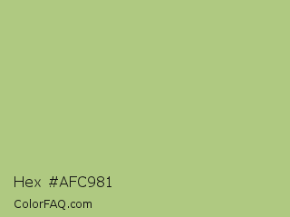 Hex #afc981 Color Image