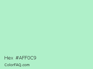 Hex #aff0c9 Color Image