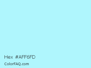Hex #aff6fd Color Image